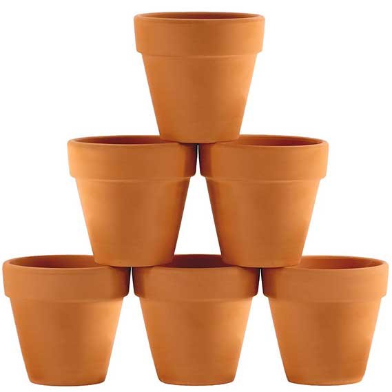 Terracotta Pot Clay Pots 4'' Clay Ceramic Pottery Planter Cactus Flower Pots